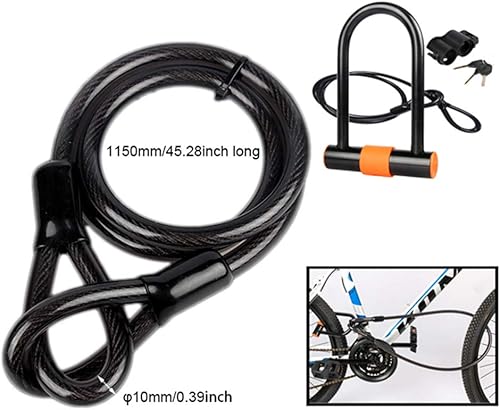 Miniatura 4 de Cerradura en U de bicicleta resistente con soporte de montaje para carreteramontañabicicleta plegablemotocicleta