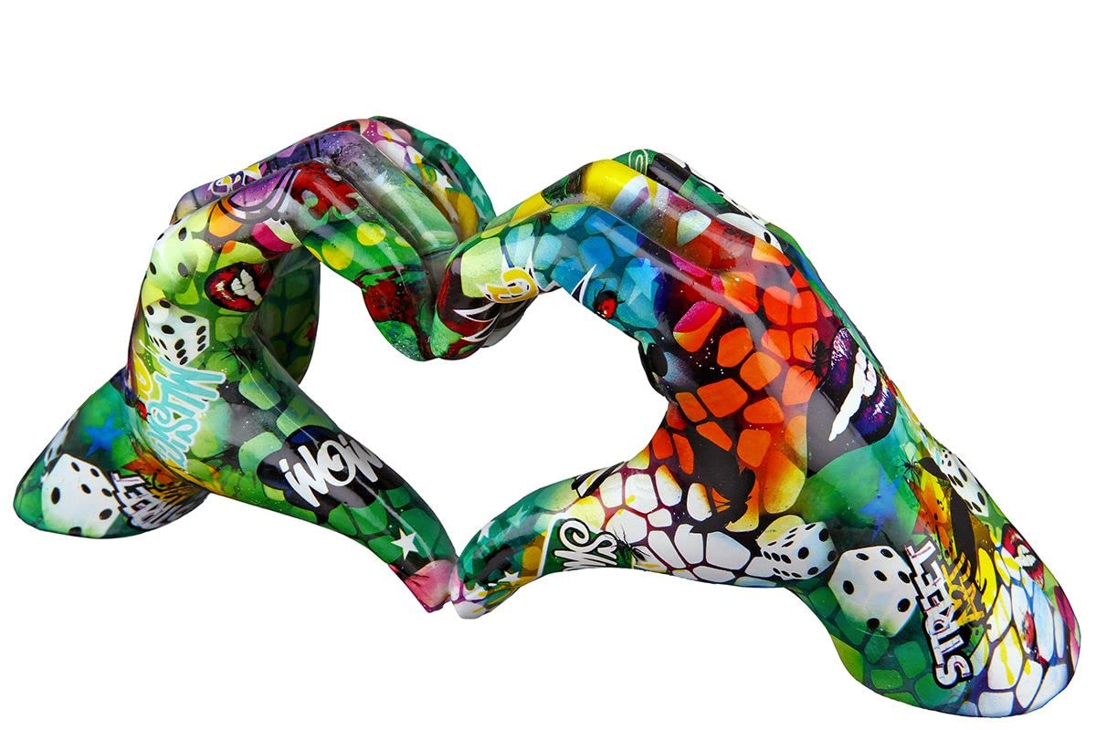 Gilde Poly Hände Street Art tableau moderne impressions sur toile multicolore
