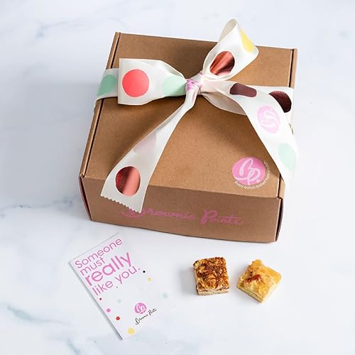 Miniatura 22 de Brownie Points Caja de regalo de 12 brownies de bebé. Brownies de chocolate dulce de azúcar regalo gourmet para él, ella y amigos.