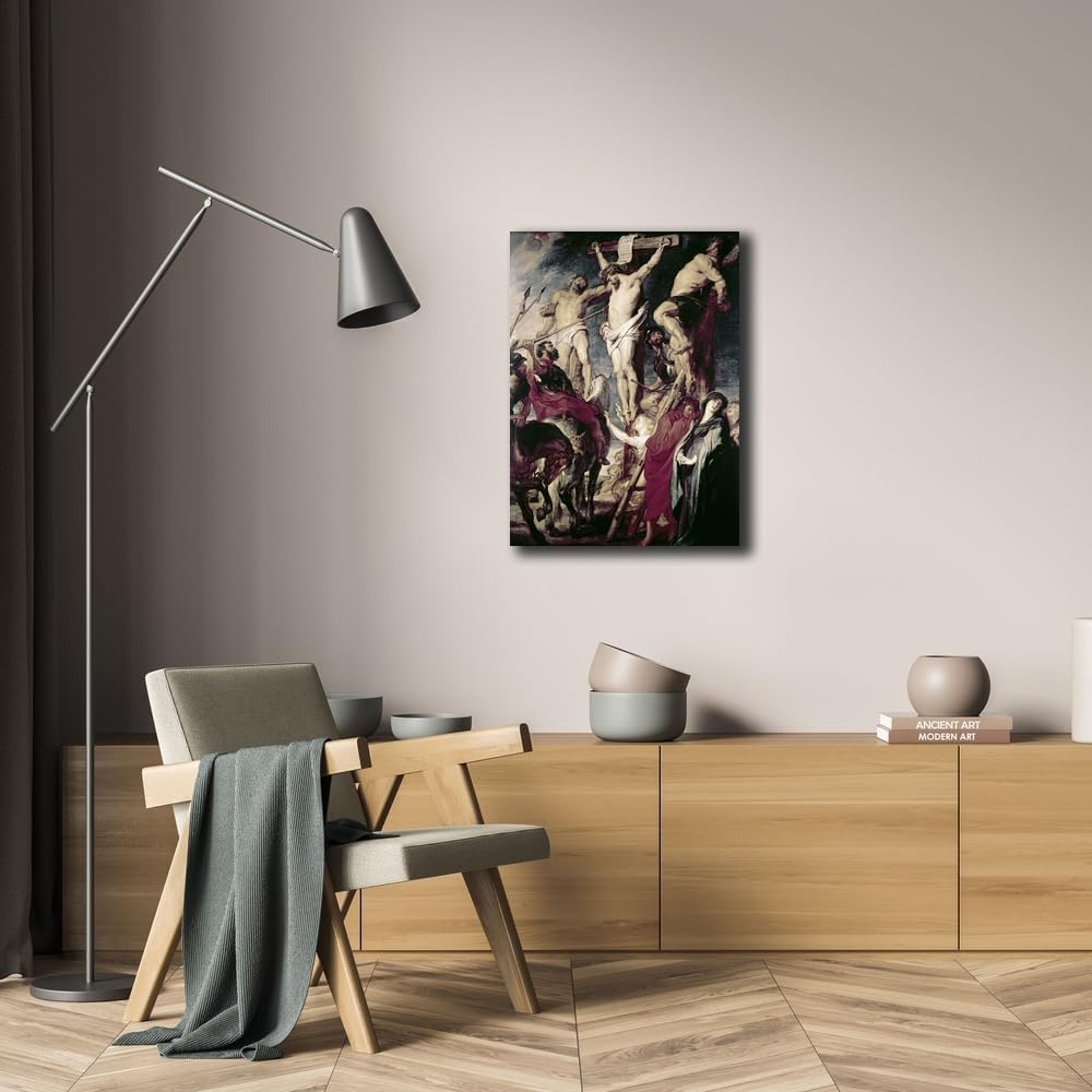 ArtDirect Rubens, Peter Paul 19x24 Gallery Wrapped Canvas Museum Art Titled: Christ On The Cross Between The Two Thieves