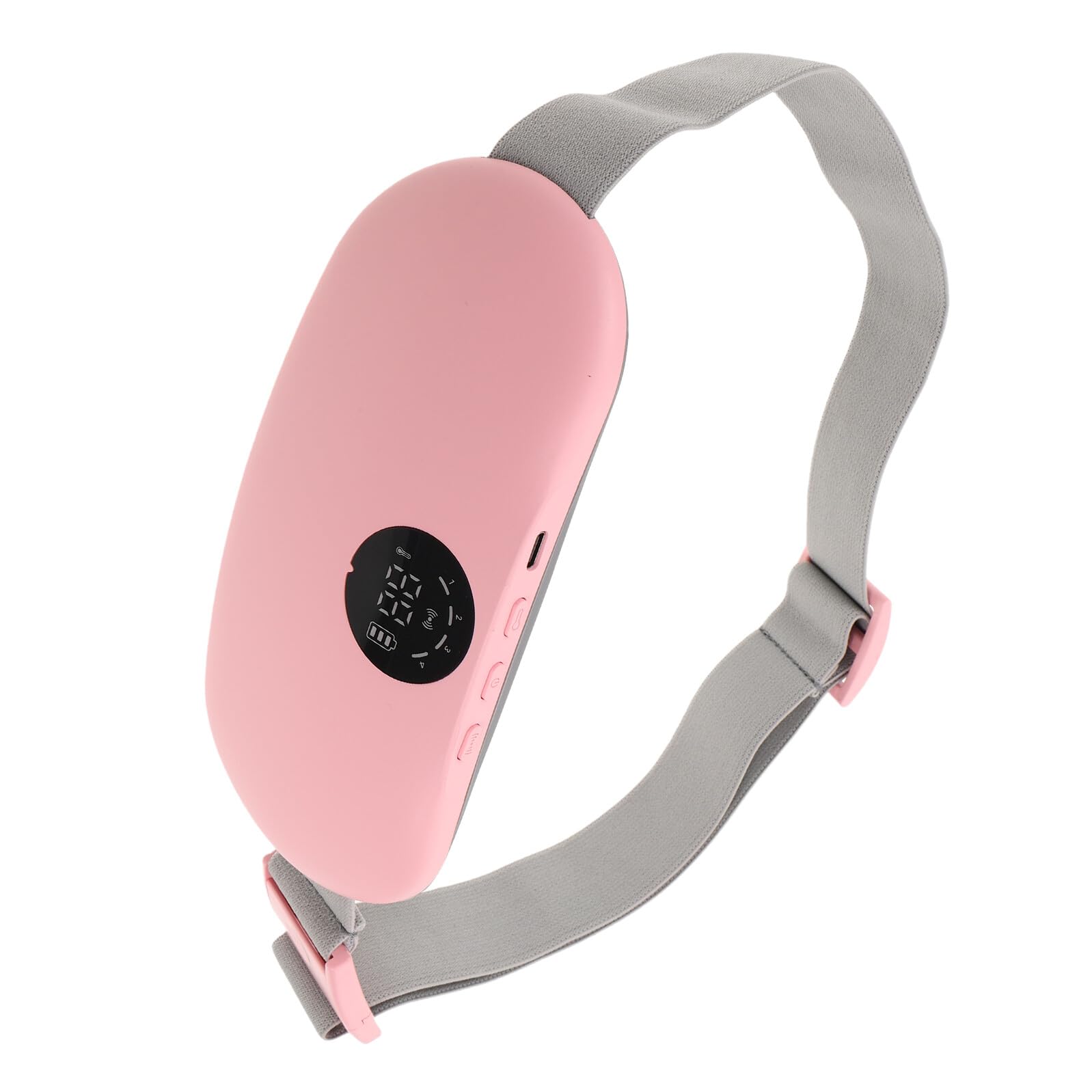 TOYANDONA Cinturón Térmico Portátil con Vibración y Calentamiento Rápido, Diseño Ligero de Silicona y Abs para Calambres Menstruales Adecuado para Trabajo y Viajes