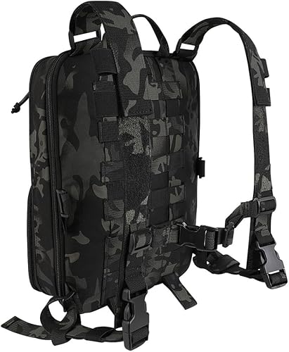 Miniatura 4 de KRYDEX Mochila táctica expandible militar MOLLE Pack para viajes, senderismo, caza, Multicam Black, Classic