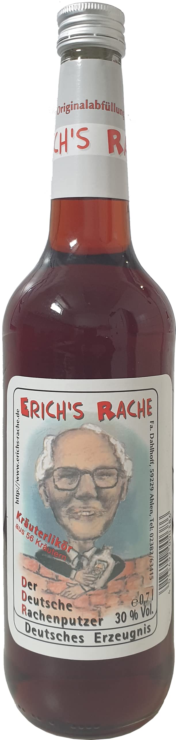 Dahlhoff Erichs Rache Kräuterlikör 0,7 l – 30% vol. – Halbbitter mit 56 Kräutern – Kräftiger Rachenputzer – Charakterstarker Digestif