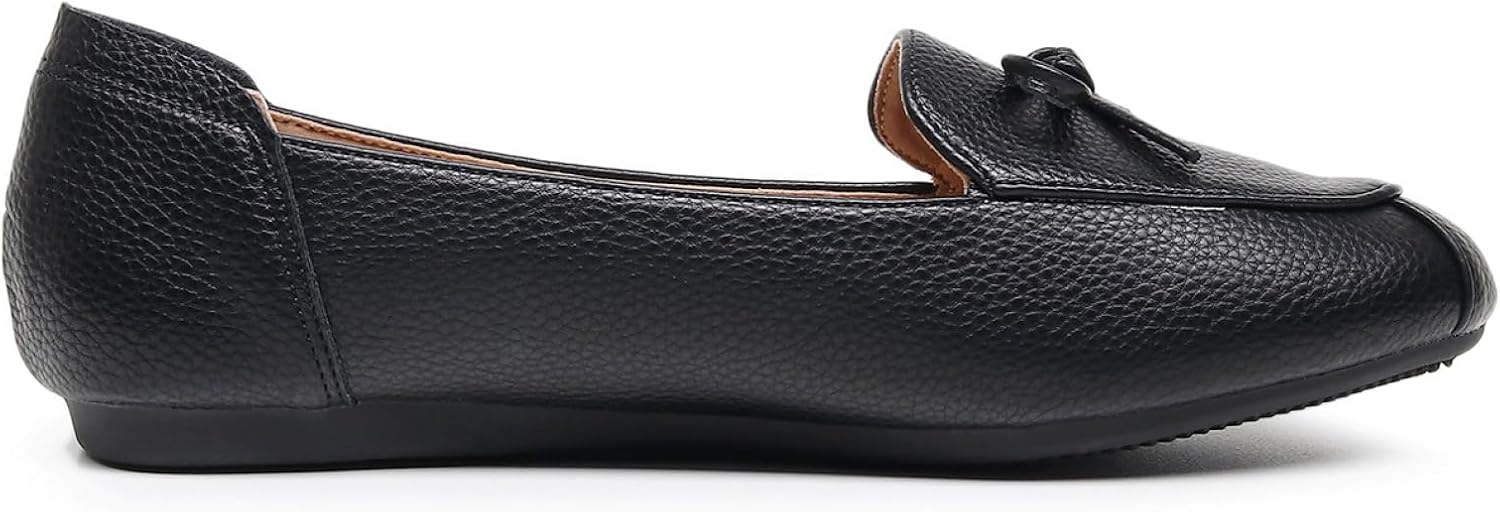 VenusCelia Women's Bowknot Wide Flat Shoe