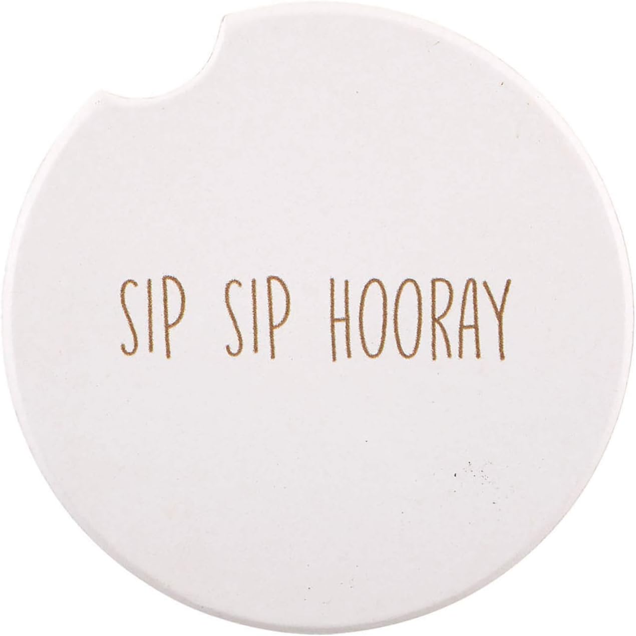 SB Design Studio B4358 Ceramic Car (Console) Coaster, Sip Sip Hooray
