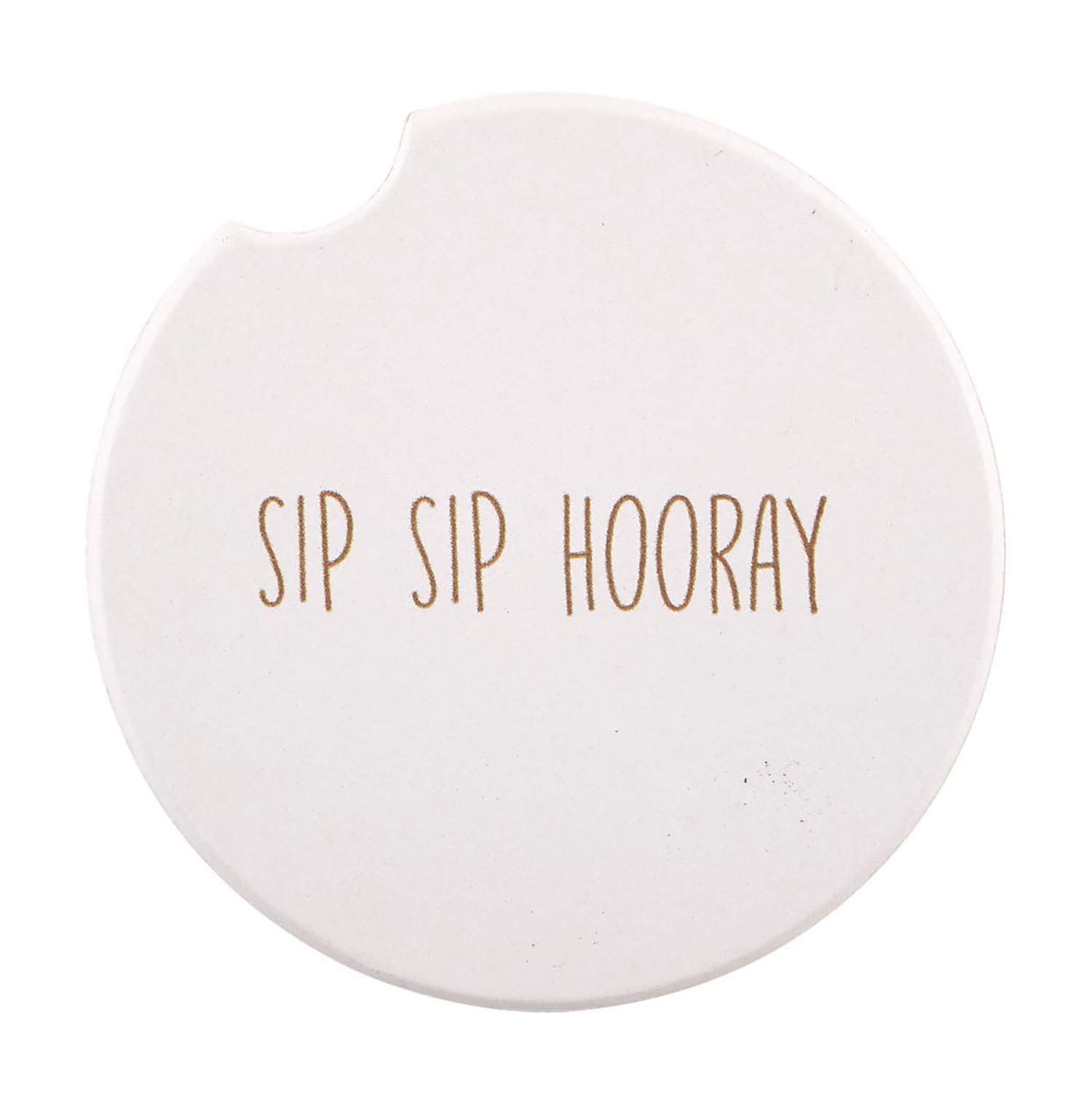 SB Design Studio B4358 Ceramic Car (Console) Coaster, Sip Sip Hooray