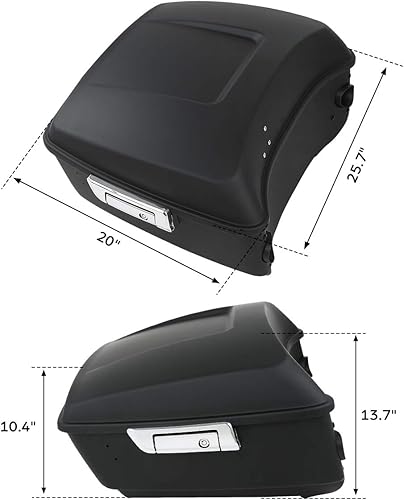 Miniatura 2 de TCT-MOTORPARTS King Trunk Tour Pack Wrap Around Backrest Two Up Rack de montaje apto para Harley Tour Pak Softail Heritage Classic 2018-2022