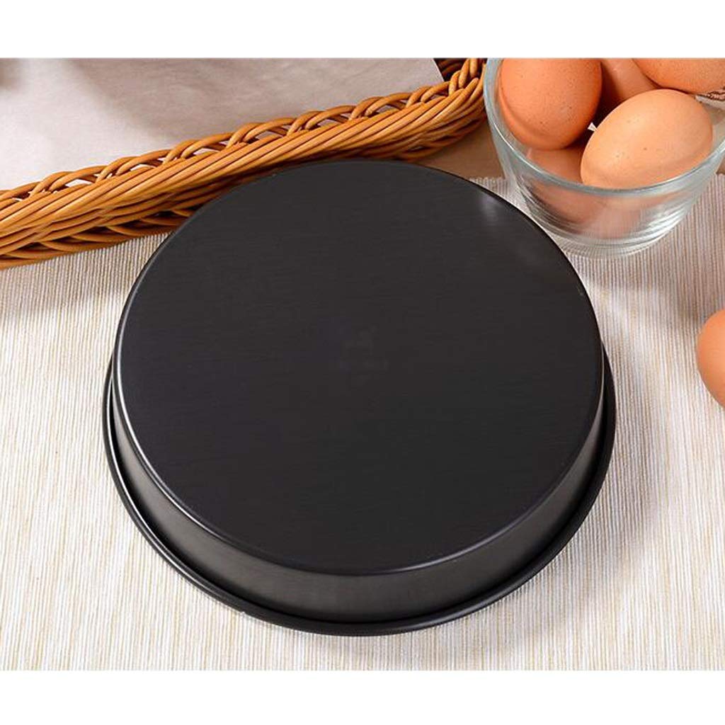 QUNINE Teglia per Pizza Tonda Profonda in Lega di Alluminio, teglia Antiaderente per Torta, teglia per Torta, 6/7/8/10/12 Pollici (Dimensioni: 6 Pollici) (Nero 7 Pollici)