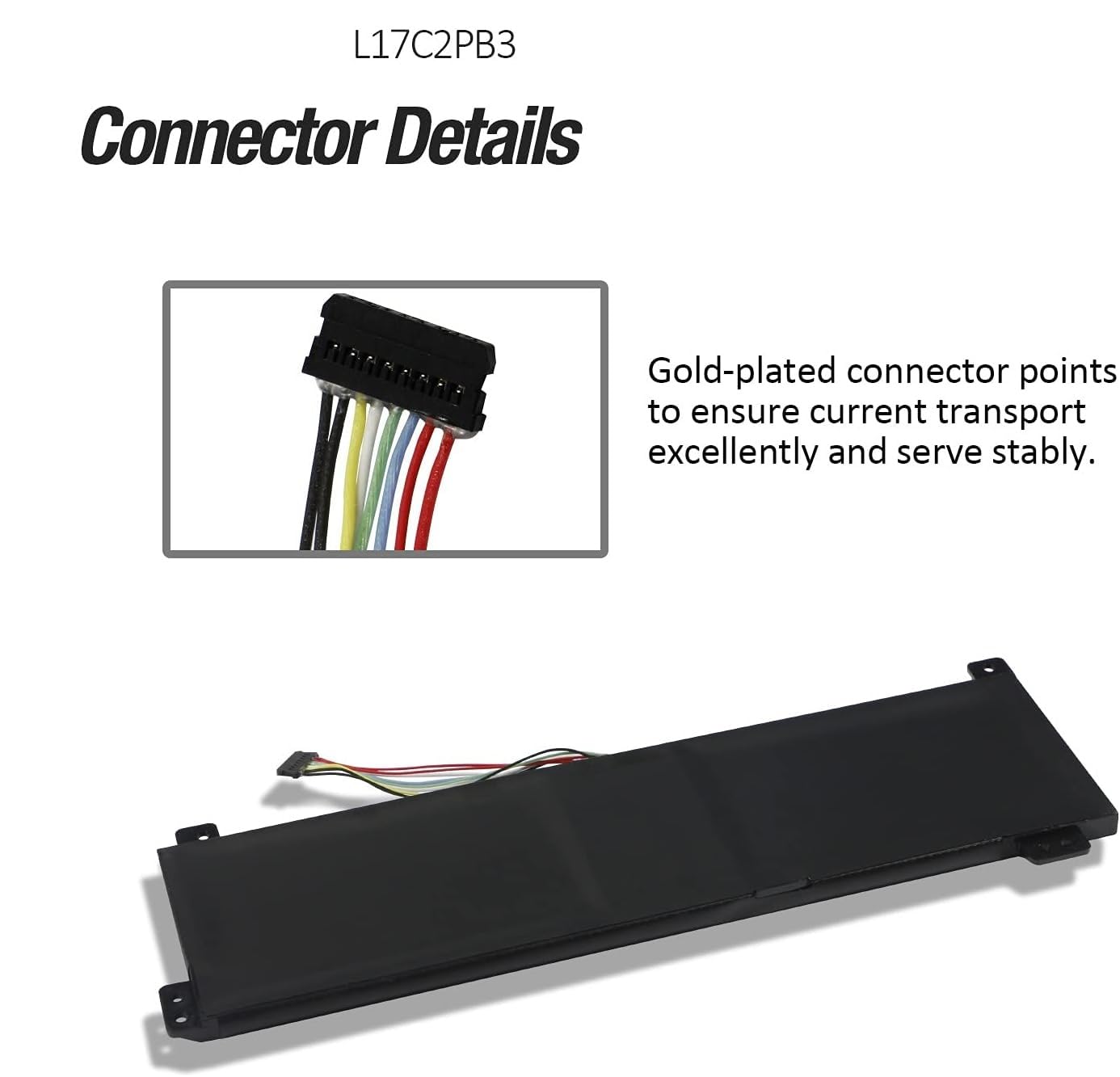 Batteria Chinoket L17C2PB3 L17M2PB3 Per Lenovo V130/V330/V530 – 30Wh 2 Celle, Sostituzione Per L17L2PB4, 100% Compatibile