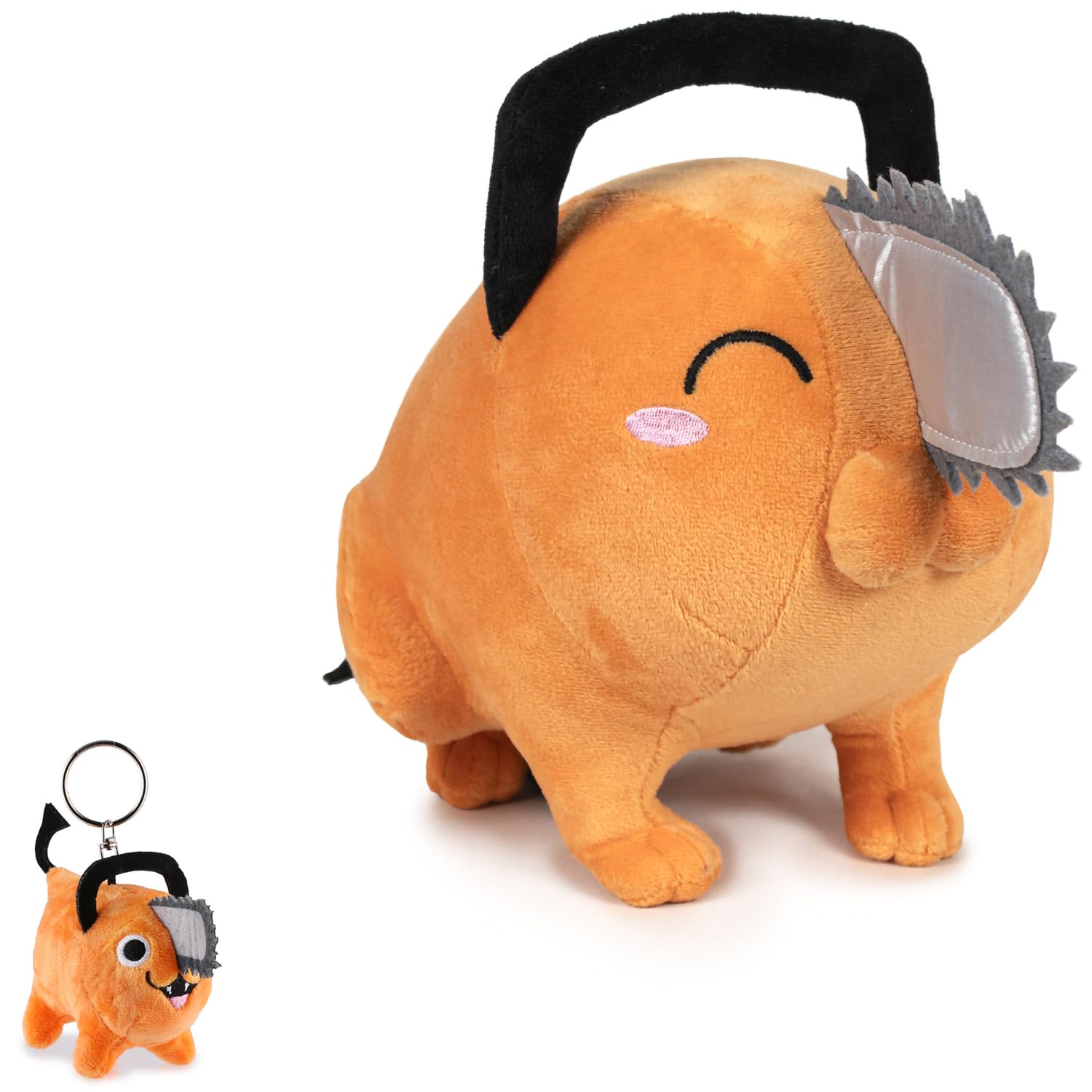 Play by Play Chainsaw Man Pochita pluszowe zwierzątko, pluszowa zabawka, figurka < siedząca z zamkniętym okiem, 32 cm + mini plusz >