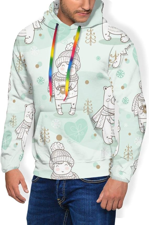 Amazon Co Jp 冬の子供クマ パーカー メンズ トレーナーパーカー おしゃれ フーディ プラスベルベット 厚くする スウェットパーカー 長袖 フード付き ポケット付き プルオーバー カジュアル ライト パーカー ファッション