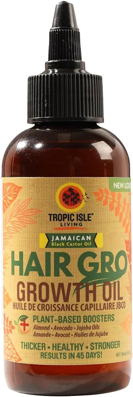 Tropic Isle Living Jamaican Black Castor Oil with Almond, Avocado & Jojoba Oils – Nourishing Hair & Scalp Conditioning Oil – (1 Item)