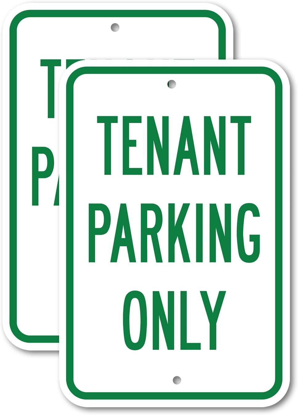 (2 Pack) Head in Parking Only | 12" X 18" Heavy-Gauge Aluminum Sign | Rust Free Aluminum, Weather Resistant, Waterproof, Fade Resistant, 2 Pre-drilled Holes