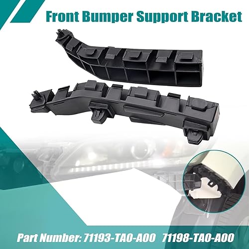 Miniatura 2 de SecosAutoparts Parachoques delantero apto para Honda Accord 2008 2009 2010 2011 2012, 1 par soporte de montaje de parachoques delantero