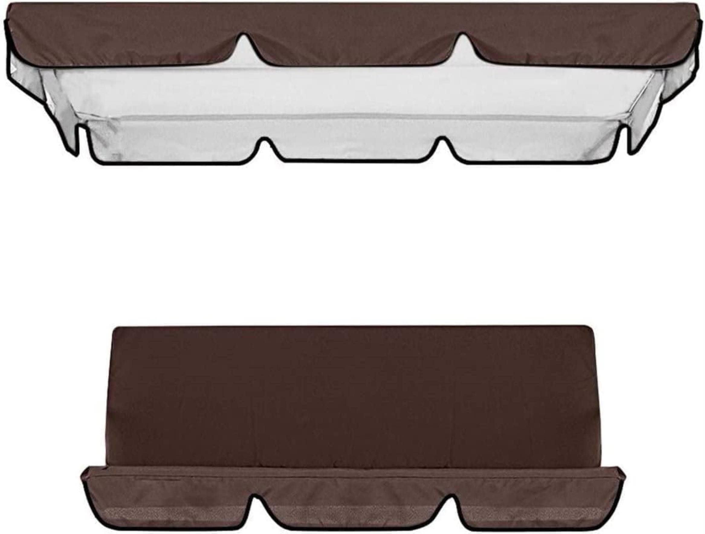 Auvent de balancelle 3 places imperméable avec protection en tissu Oxford 210D