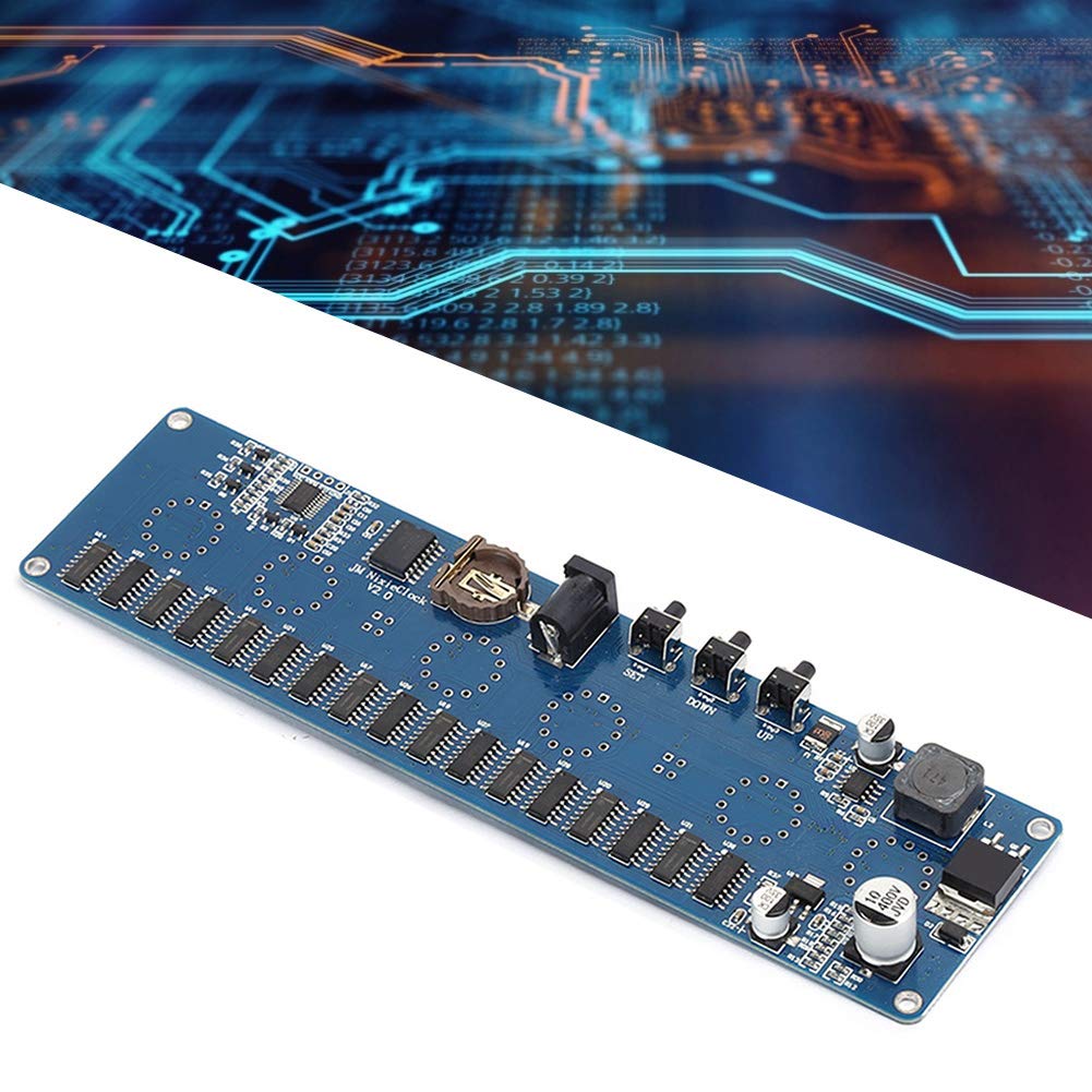 Cocoarm STM8S005 Płytka Drukowana RGB MicroUSB Płytka Zegarowa 12 V 1 A ze Zintegrowanym Sterownikiem IC Wyświetlacz Czasu 24-godzinnego i Kopia Zapasowa CR1220 dla Użytkowników Zegarów LED DIY