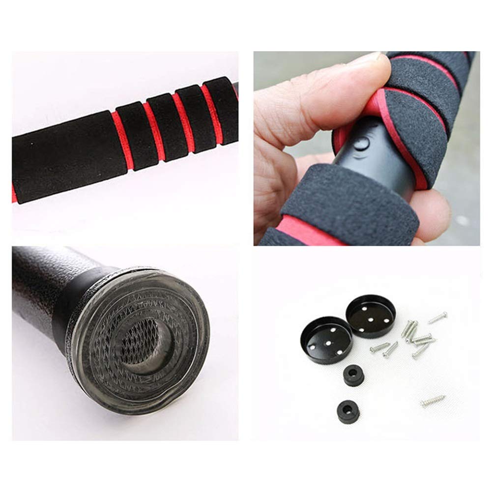 Barra Orizzontale, Leva per Allenamento di Forza Portatile/da Parete per Telaio Porta, trazioni e Flessioni, Palestra Domestica, Nera, 80-130 cm
