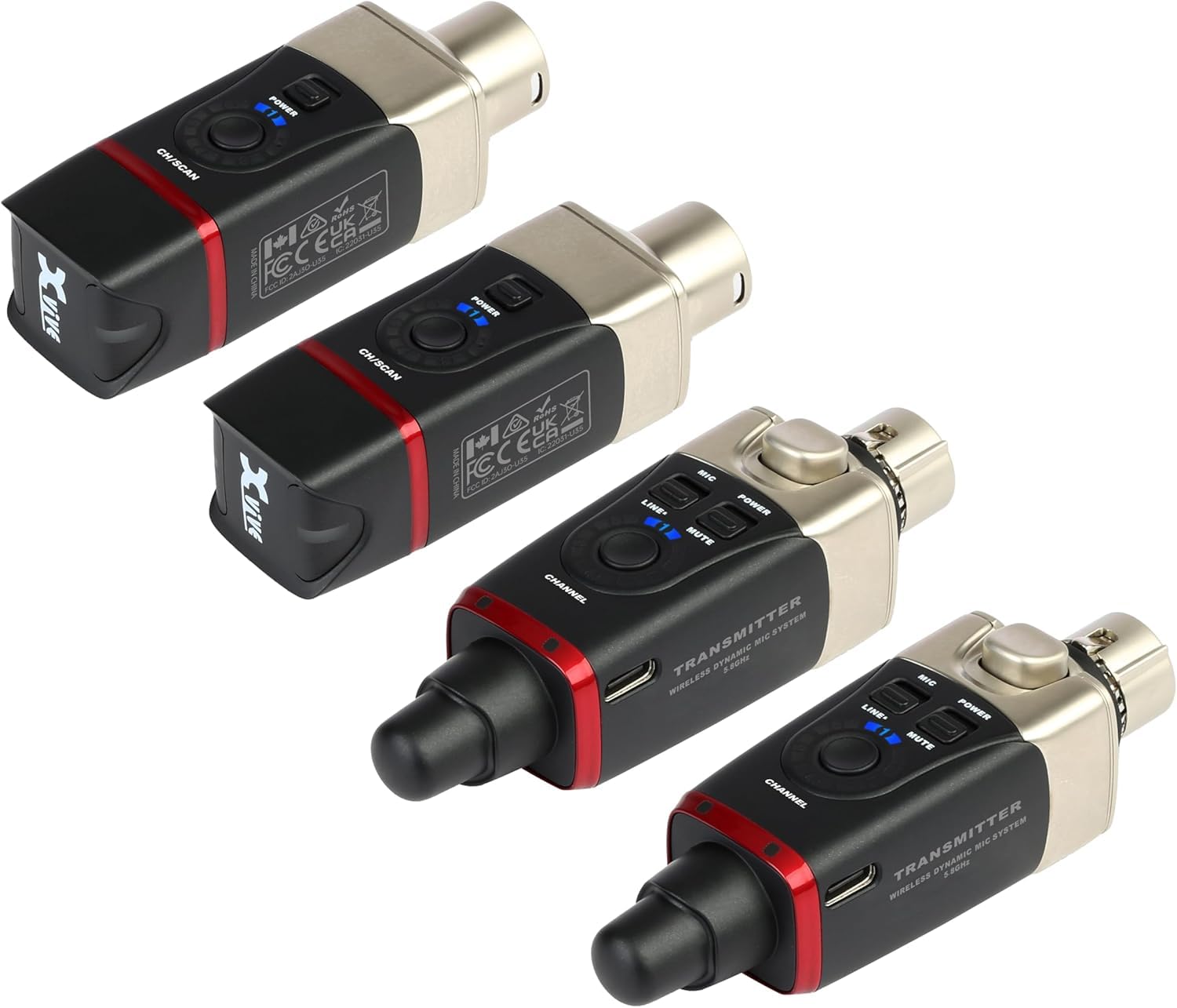 Xvive U35D Wireless Microphone System 5.8GHz (2 Transmitter and 2 Receiver)