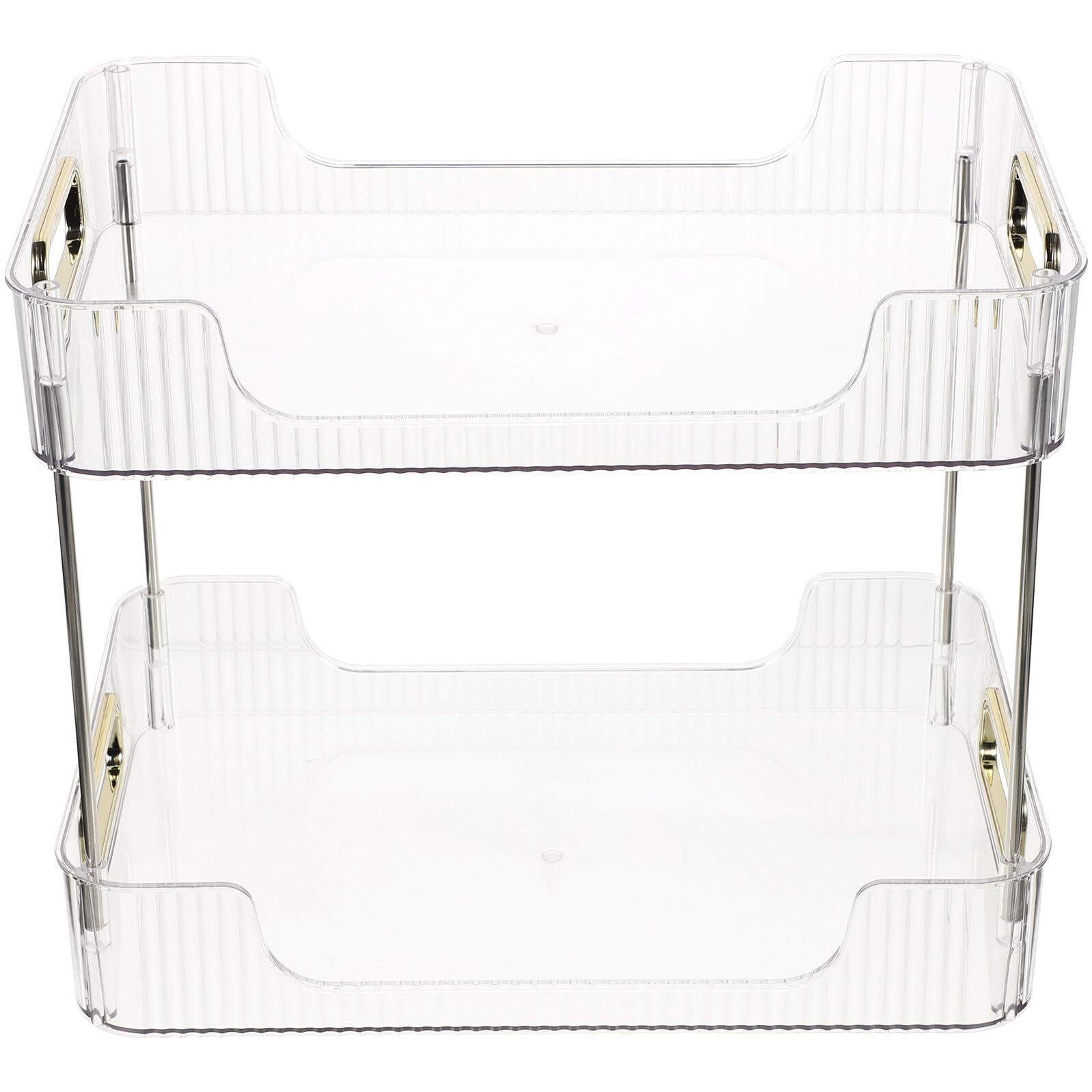 Mensola da Bagno Trasparente Organizer Vanity Multiuso per Cosmetici e Prodotti per l'Igiene Scaffale Stabile per Lavabo e Cucina Portaoggetti Versatile per Spazi Ordinati