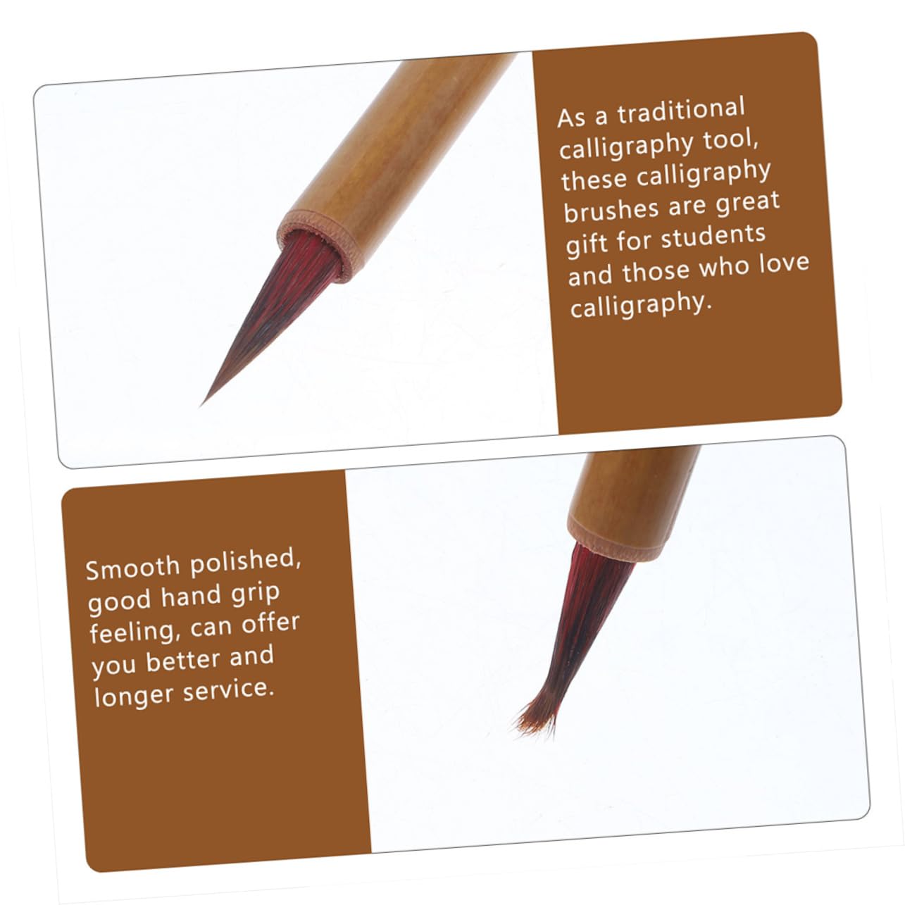 HOMSFOU 5 Set Pennello Calligrafico Per Scrittura E Per Principianti E Tessuti 4 Pezzi*5