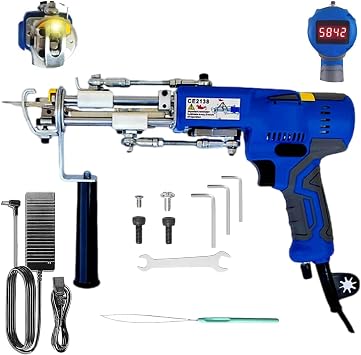 Electric Tufting Machine,DIY Carpet Weaver,with LED Light & Digital Display,Cut & Loop Pile 2-in-1,Low Vibration & Low Noise,Suitable for Mobile Desktop Work.