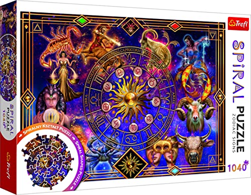 Trefl - Puzzle, Signos del Zodiaco, de 1040 Piezas, Puzzle Espiral, Adultos y niños a Partir de 12...