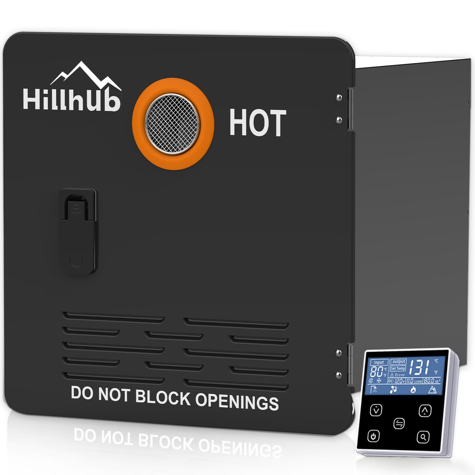 65,000 BTU RV Tankless Water Heater, Max 3.9 GPM,with 15'' x 15'' Black Door and On Instant Hot Water Heater,DC 12V,CSA Certificated 9,800 ft High Altitude Performance, Compatible with all RVs