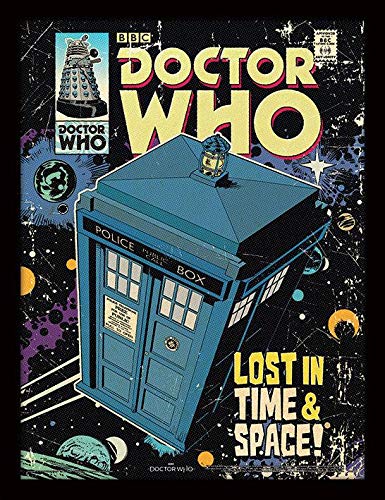 Affiche Doctor Who encadrée Lost in Time and Space idée cadeau Whovian