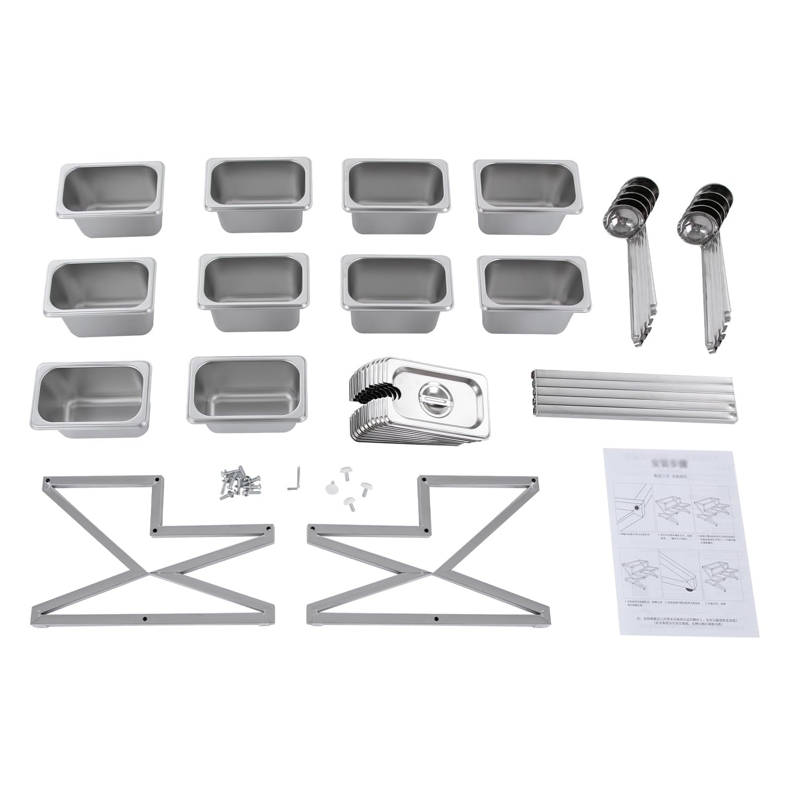 Topping Station estensibile per pizza con design retrattile per cucina buffet o ristorante