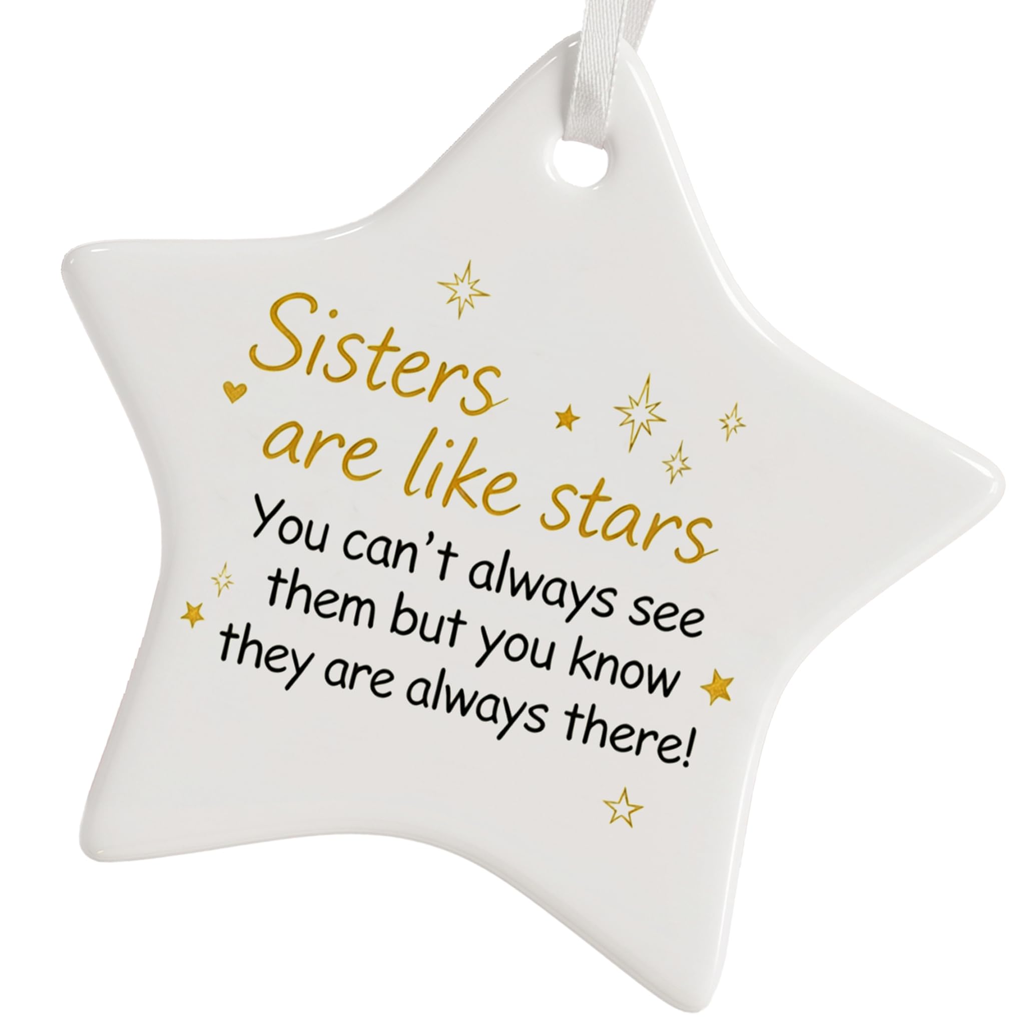 Sister Gifts for Sister Birthday Gift From Sisters Christmas Best Gifts Little Special Ceramics Star Ornaments Presents Sentimental Unusual Xmas Meaningful Soul Personalised Keepsake Present