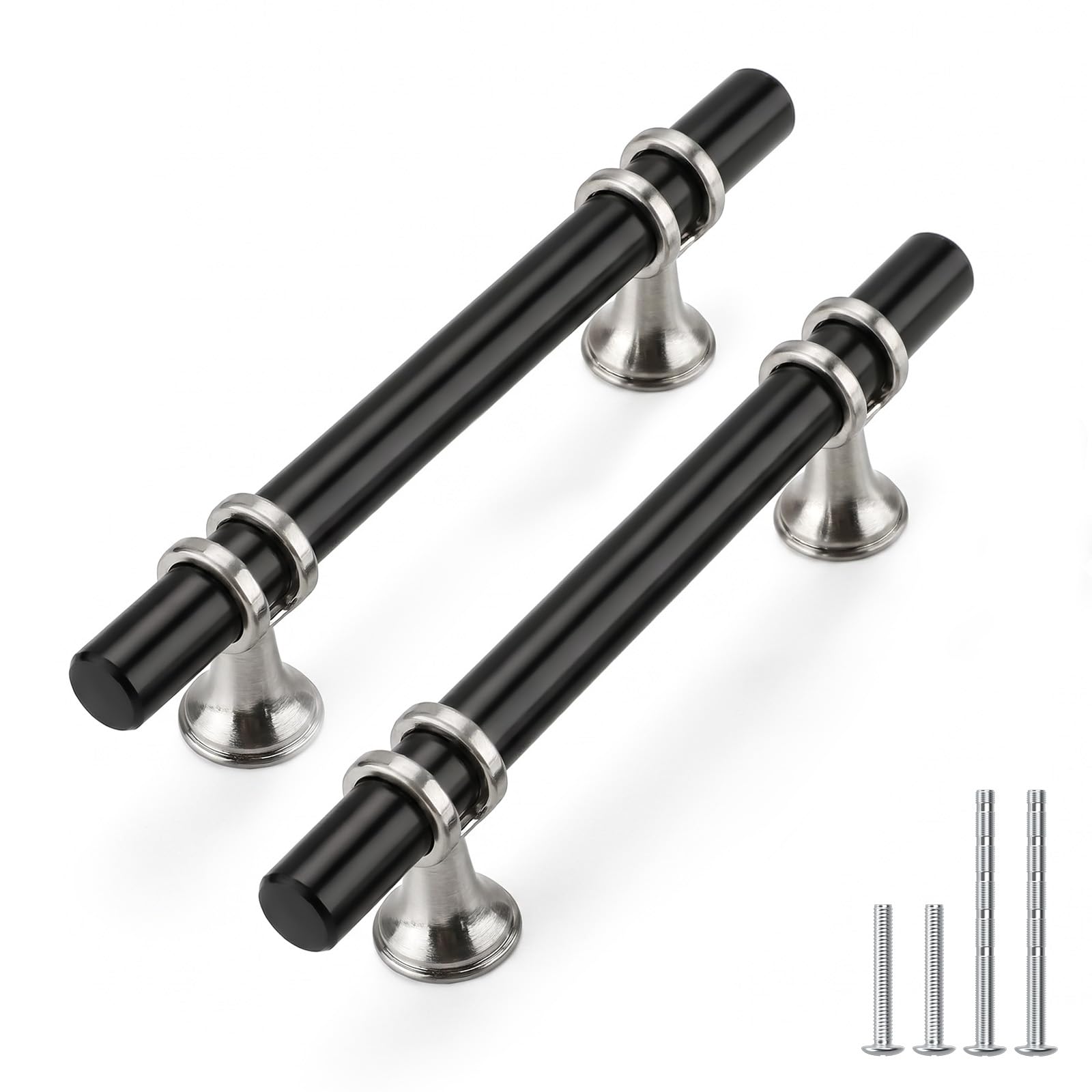 Rergy 10 Pack 3 Inch Hole Center Brushed Nickel and Gold Cabinet Pulls — Amazon image 26