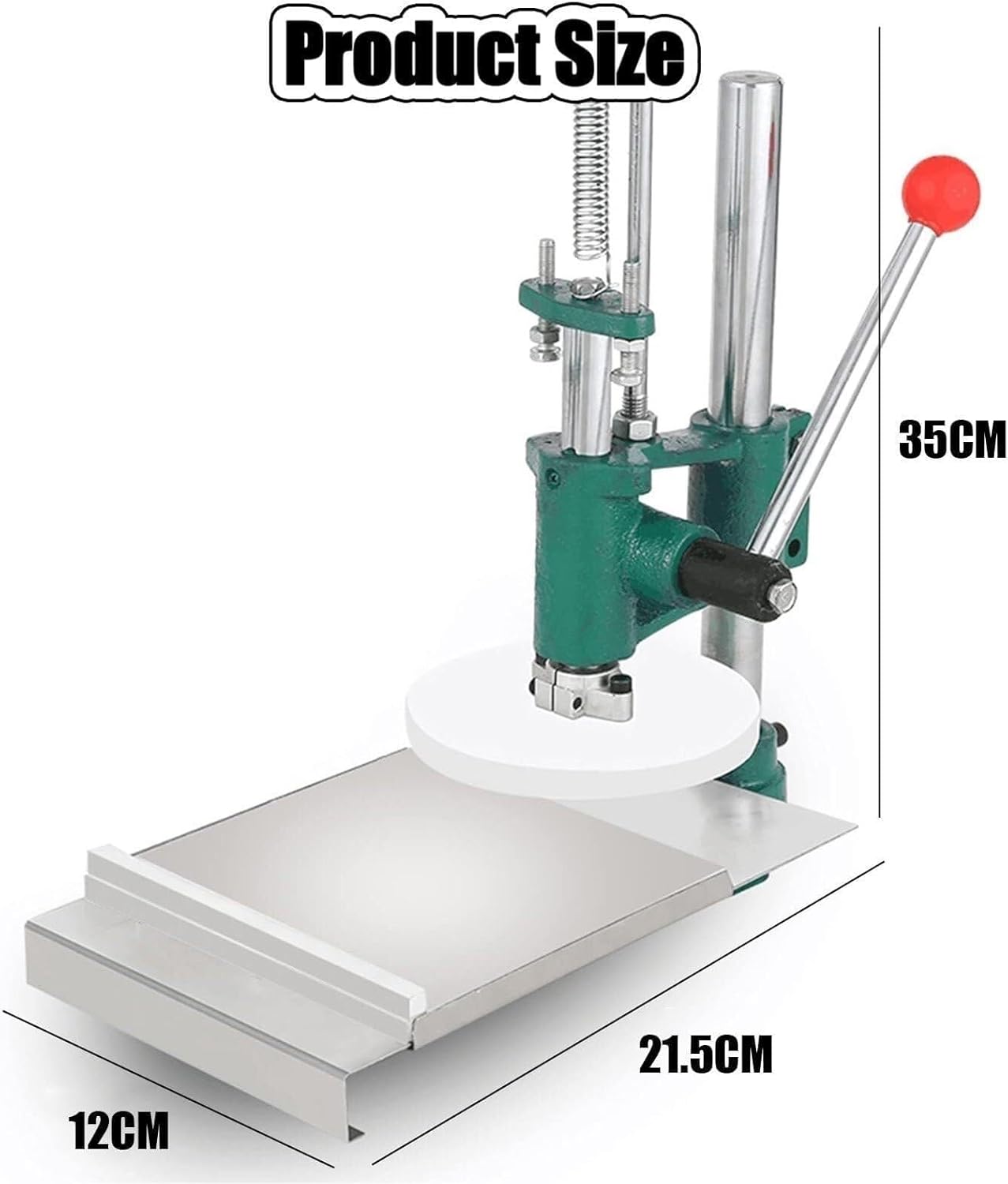Pizza Dough Press Pizza Dough Press Machine,Electric Pastry,Stainless Steel Manual Roller Sheeter Pasta Maker,for(15cm)