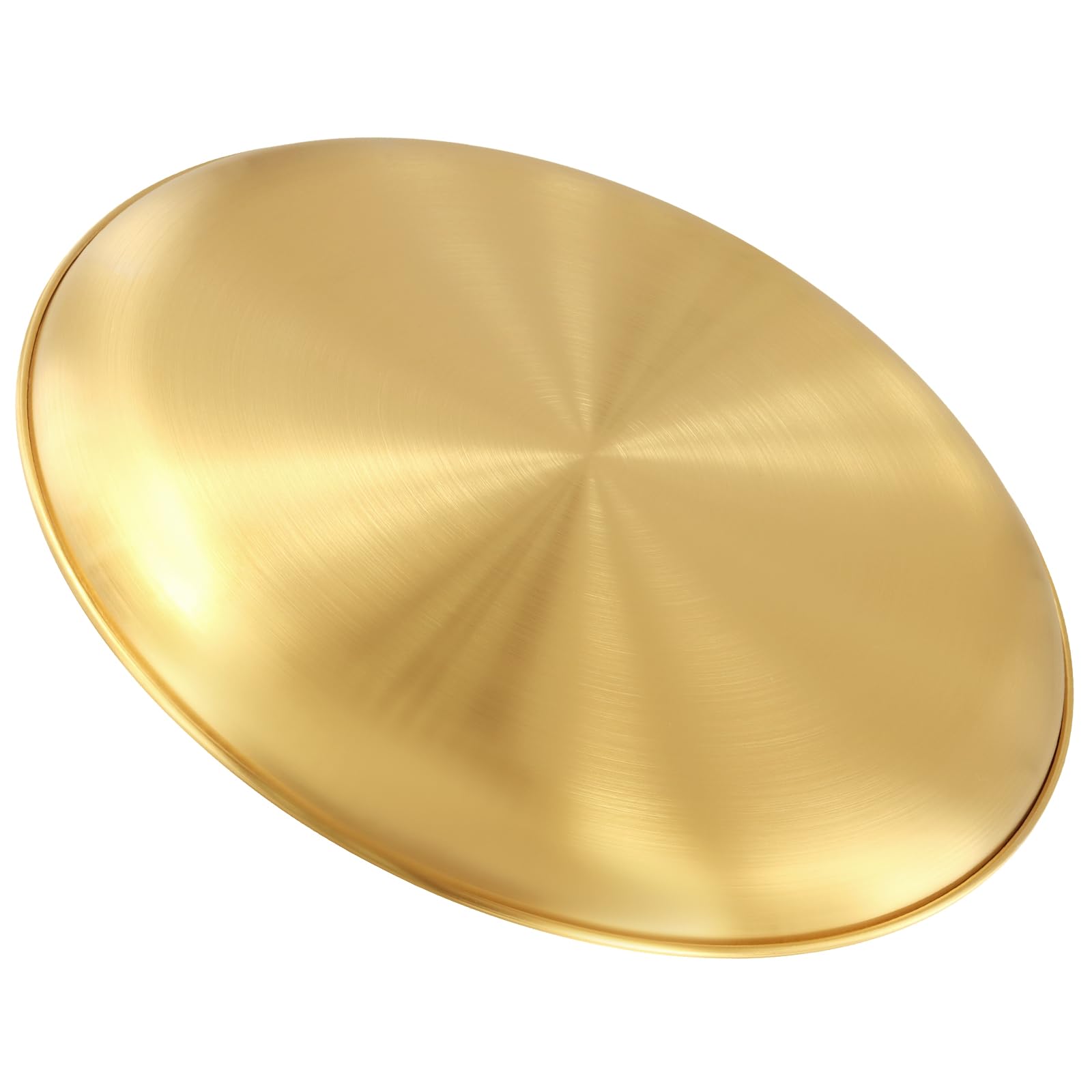 PINGEUI Lot de 8 assiettes rondes en acier inoxydable doré de 30 cm pour barbecue, collation, service de nourriture, fête