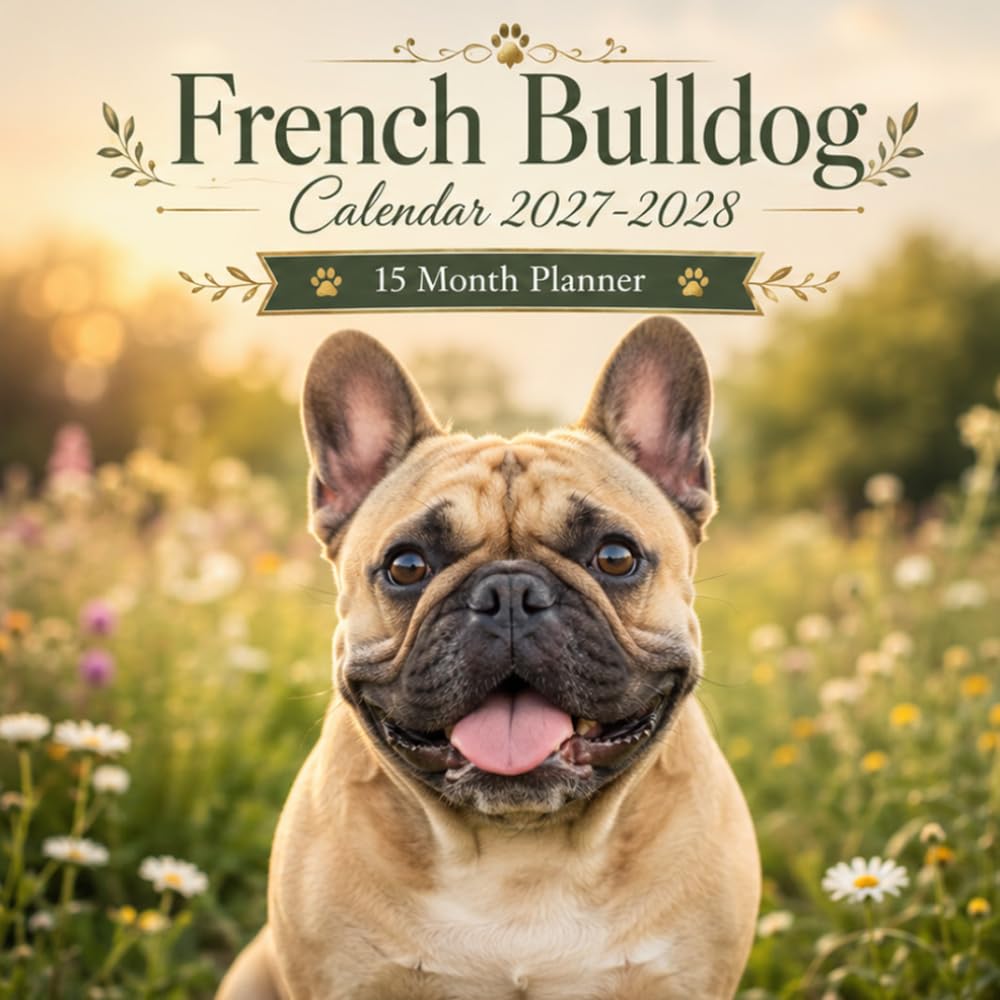French Bulldogs Calendar 2027-2028: 15-Month Planner