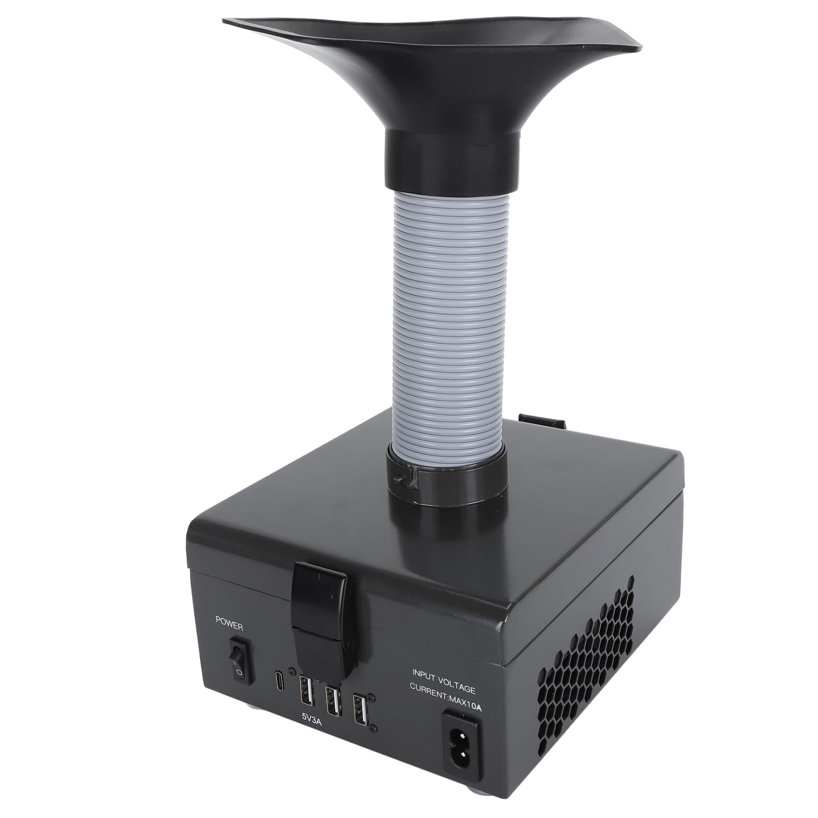Generic Extractor de Humos de Soldadura, de Filtración de 3 Etapas de 150 W, Evacuador de Humos de Soldadura de 7000 RPM con Flujo de Aire de 52 CFM, Filtro HEPA H18, Carbón (Enchufe europeo)