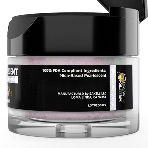 Miniatura 215 de Brew Glitter - Purpurina comestible para bebidas, cócteles, cerveza, adornar bebidas Certificado Kosher y Halal 100% comestible y de grado Azul