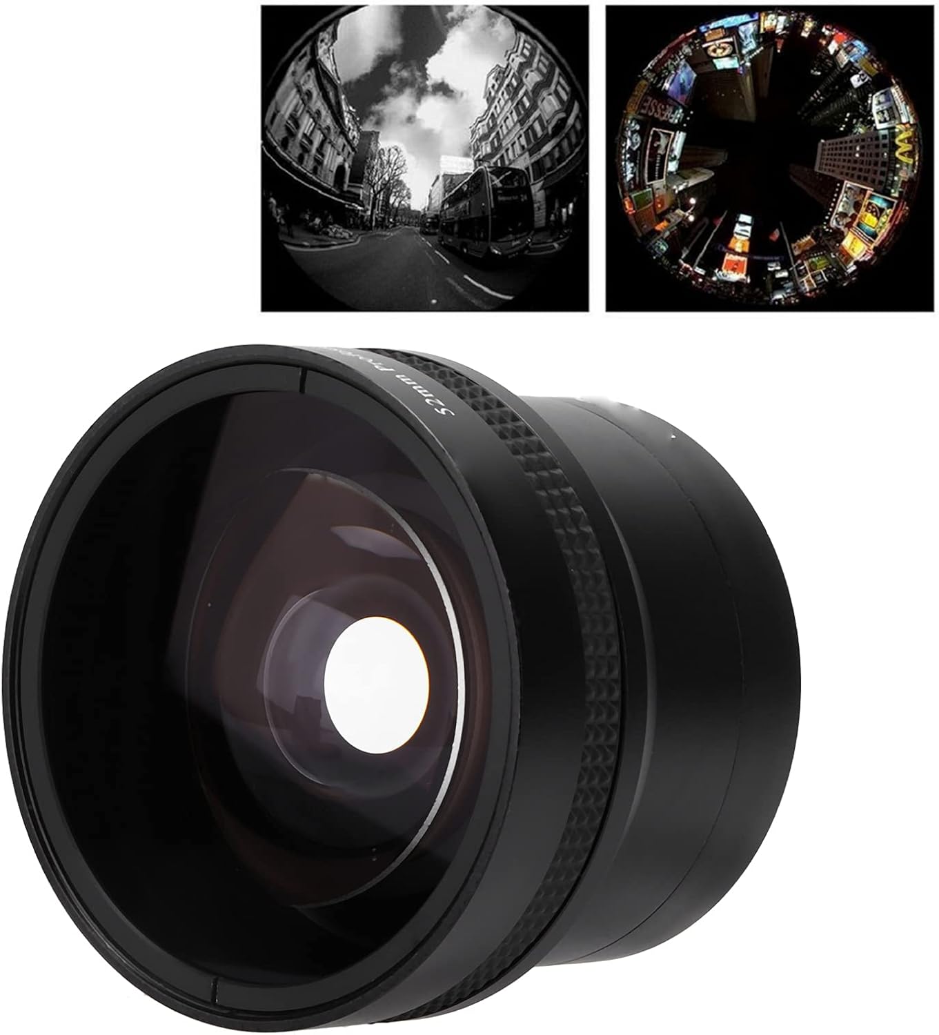 52mm 0.25x Fisheye Lens with Removable Macro Lens, for All 52mm/2.0in Camera Lenses, DSLR SLR Camera