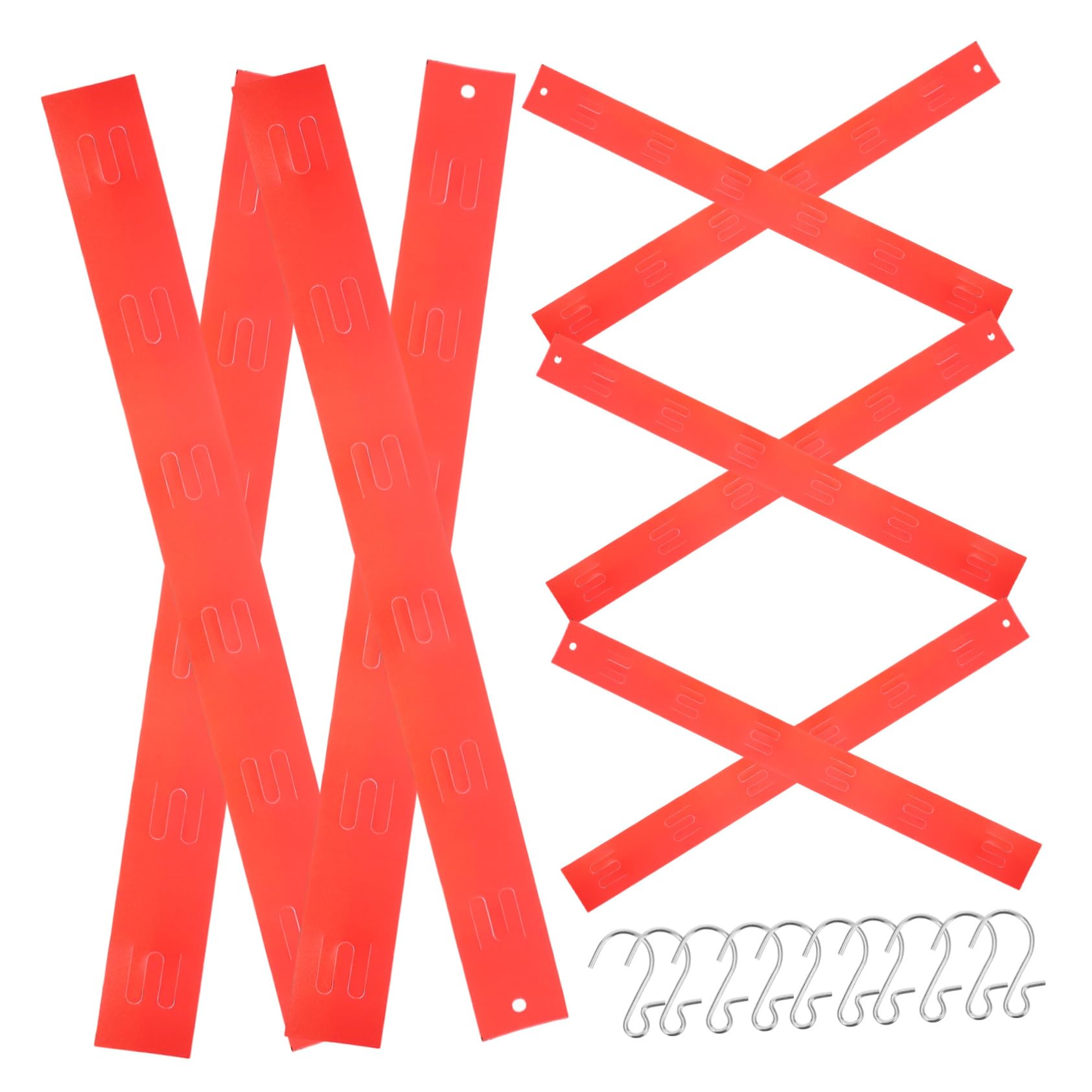 Unomor 10pcs Supermarket Display Hook Shelving Snack Stand Display Chip Strips Organizer Stores Merchandise Display Clips Hanging Merchandising Tags Hooks Racks Stands Bar Holder Plastic