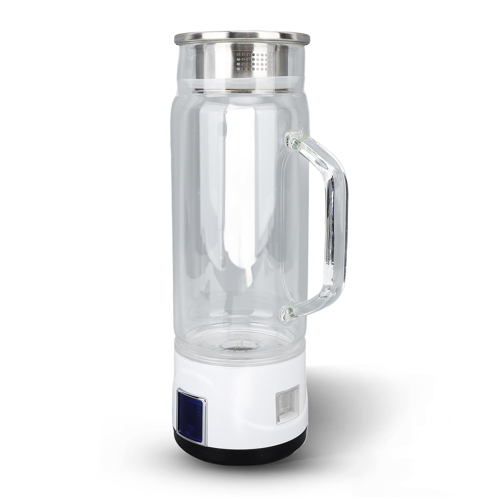 Botella de Agua de Hidrógeno, 1000 Ml, 1000 a 1500 Ppb, Generador de Agua Rica en Hidrógeno de Vidrio de Borosilicato con Mango para el Hogar, Fitness, Oficina