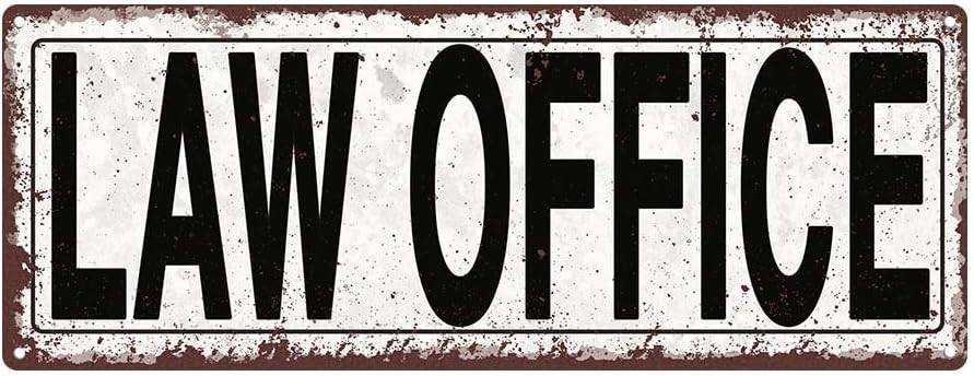 Outdoor Law Office 6"x16" Metal Sign, Rustic, Attorney, Lawyer, Guaranteed Not to Fade for 4 Years