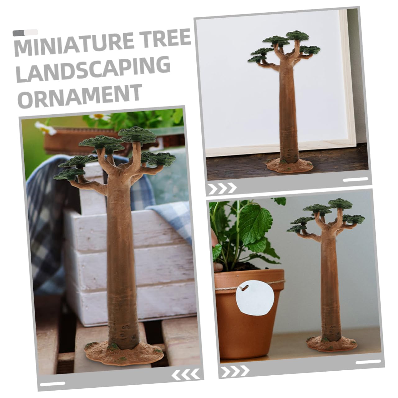 Alipis 2 Set Di Pianta Da Tavolo in Sabbia Piante Artificiali Decorazioni Per Il Paesaggio Della Sabbia Pianta Di Cactus Finto Piccole Piante Finte Alberi in Miniatura 3 Pezzi * 2