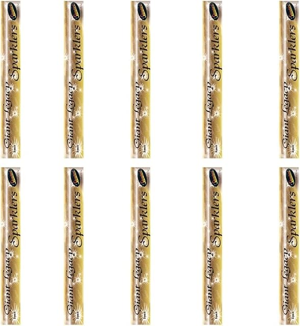 EXCLUSIVE ONLINE Giant Legacy Cosmic Sparklers 40cm (16") for Birthdays, Weddings, Baby Shower, Halloween, New Year and Christmas10 Packets ( 50 pieces)