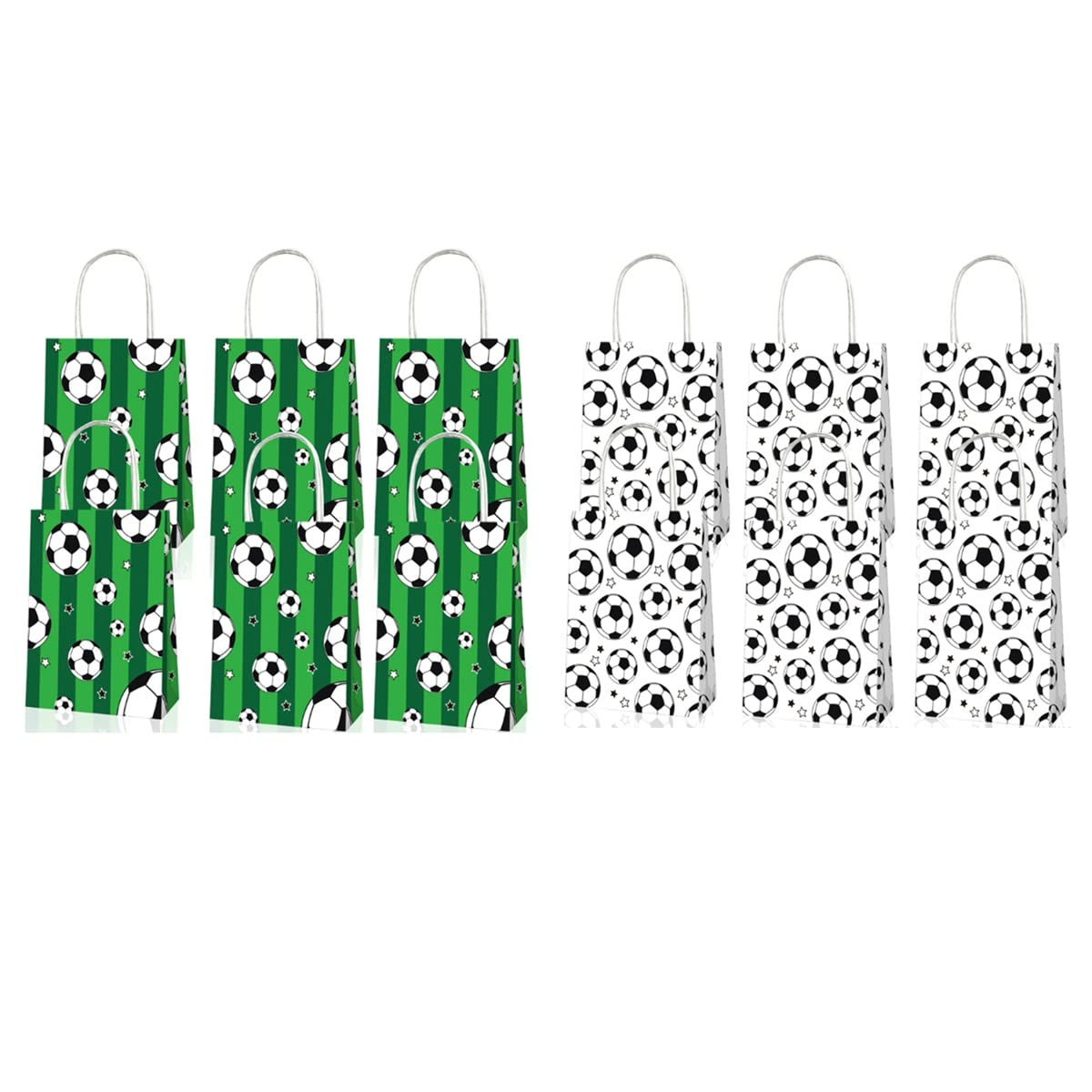 CTIGERS Cannucce di carta per feste di calcio, colore nero e verde, confezione da 100 pezzi, colore: nero e verde