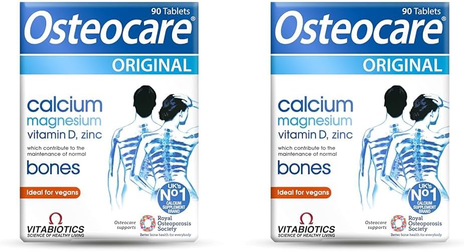 Osteocare Original by Vitabiotics. Bone Health Formula with Calcium, Magnesium, Vitamin D 3 and Zinc. from UK's No. 1 Calcium Supplement Brand (Pack of 2)
