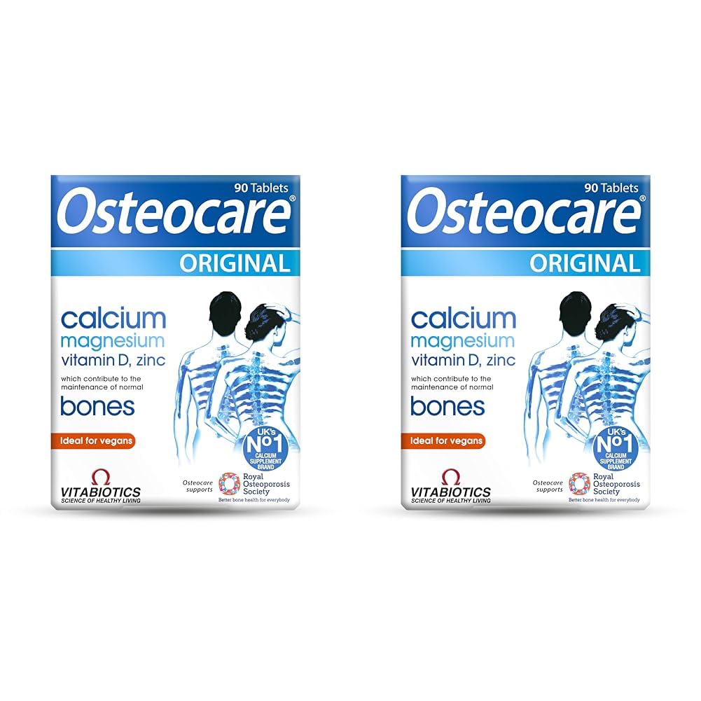 Osteocare Original by Vitabiotics. Bone Health Formula with Calcium, Magnesium, Vitamin D 3 and Zinc. from UK's No. 1 Calcium Supplement Brand (Pack of 2)