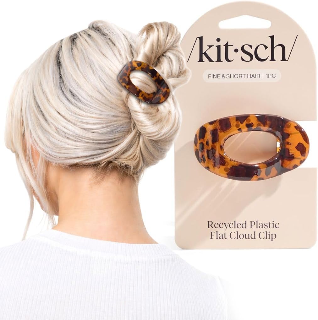 Kitsch Small Cloud Flat Claw Clip - Tort