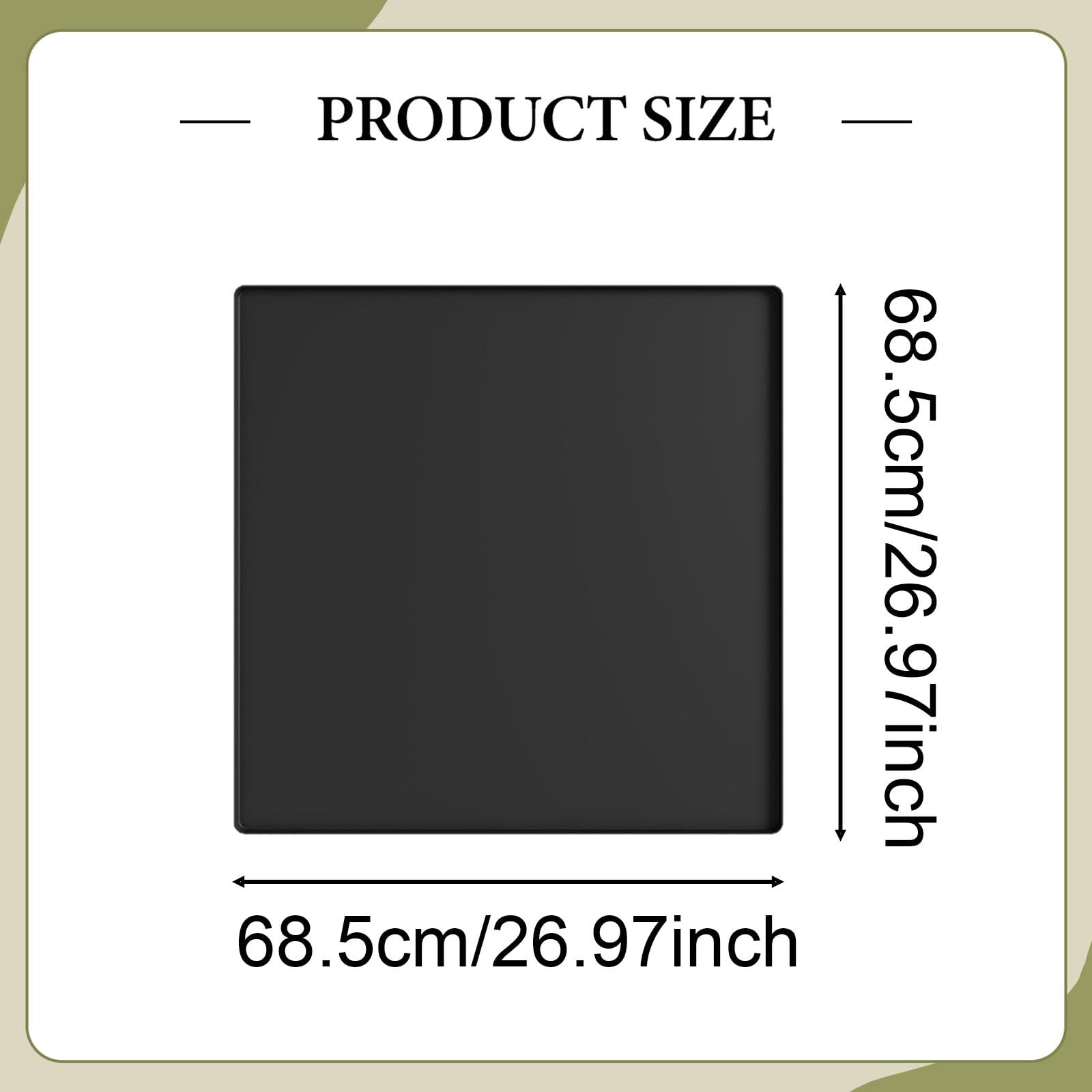 Generic Tappetino in Silicone per Elettrodomestici, Tappetino per Animali Domestici, Accessori Multiuso Antiscivolo, Protezione per Piano di Lavoro Dell'a, 68.5x68.5 Cm