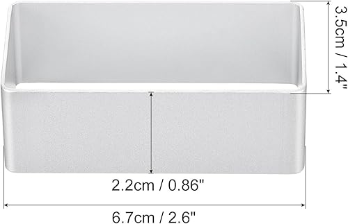 Miniatura 2 de uxcell Juego de 8 cortadores de galletas de metal, cortador de galletas rectangular de aleación de aluminio, adecuado para sándwich casero de