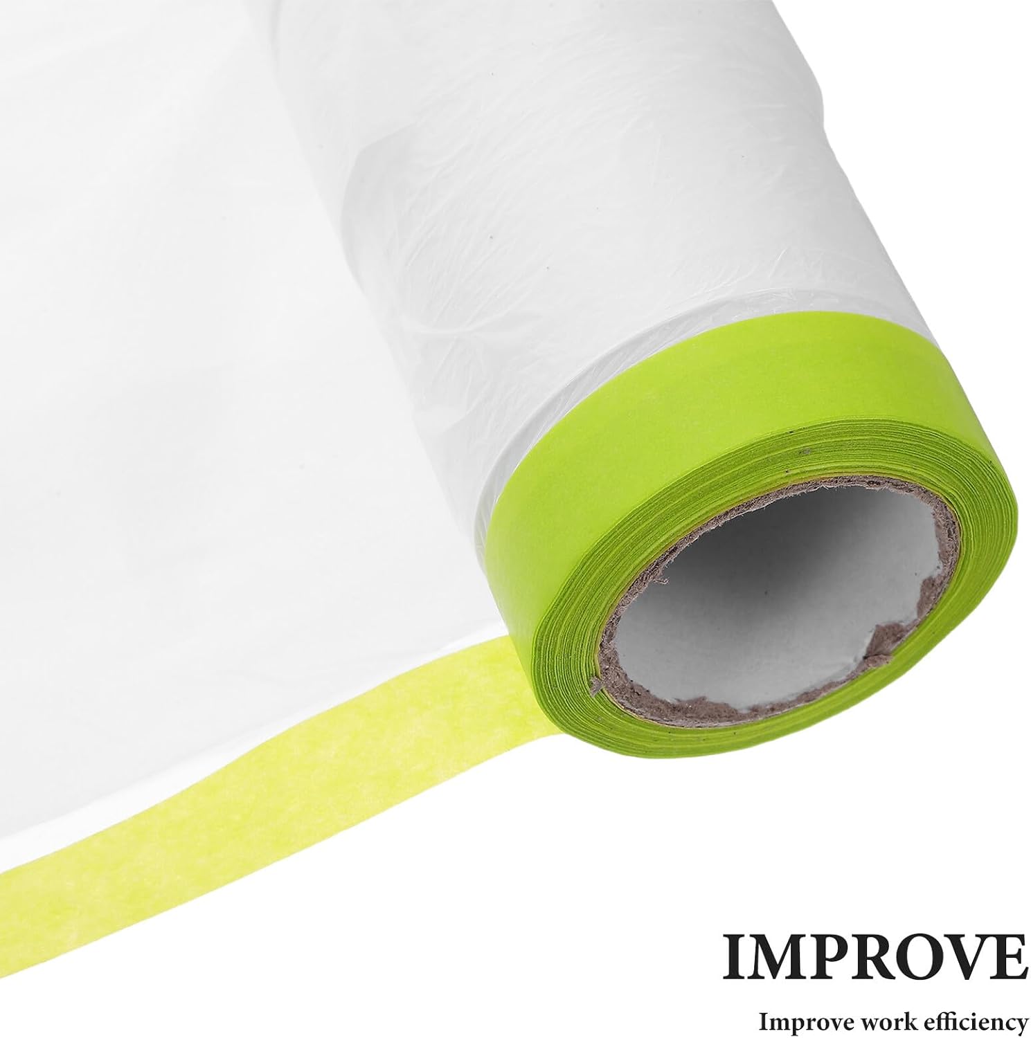Self-Adhesive Masking Film Rolls 1.5mx20m 4pcs Car Paint Protection Film with Green Stripes for Automotive and Furniture Painting Renovation