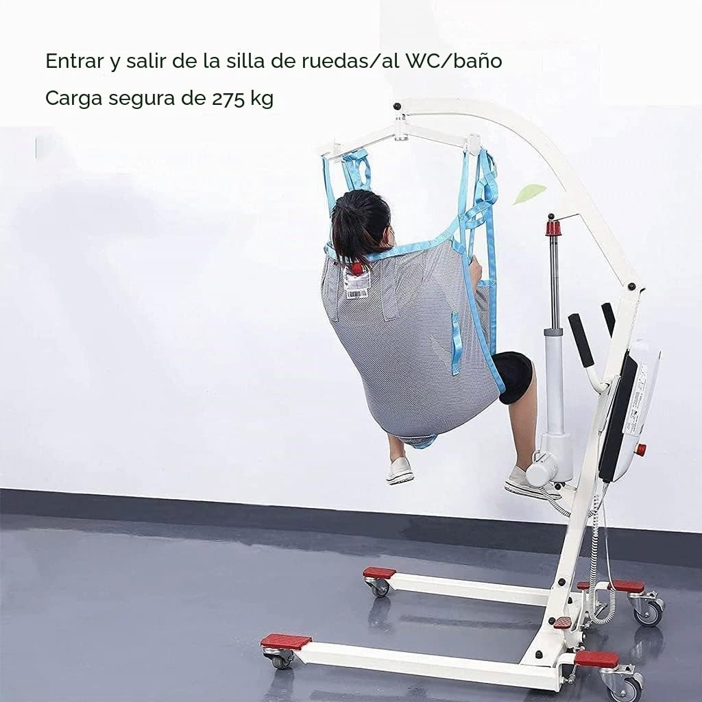 Paciente Honda Levantador Grúa, Cuerpo Completo Elevación Paciente Cabestrillo Malla De Seguridad Médica Eslinga De Elevación para Enfermería, Ancianos, Discapacitados（No Incluye grua） Large